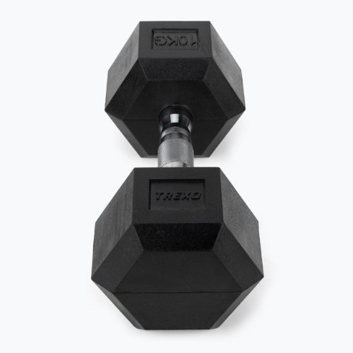 Pogumovaná činka XTREXO Hex HXD100 10 kg
