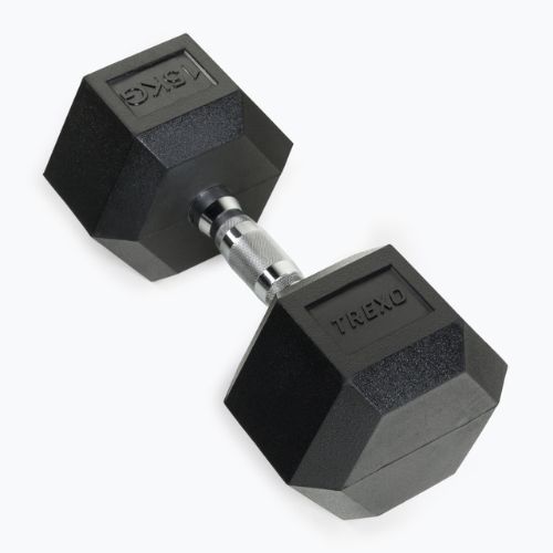 Pogumovaná činka XTREXO Hex HXD150 15 kg