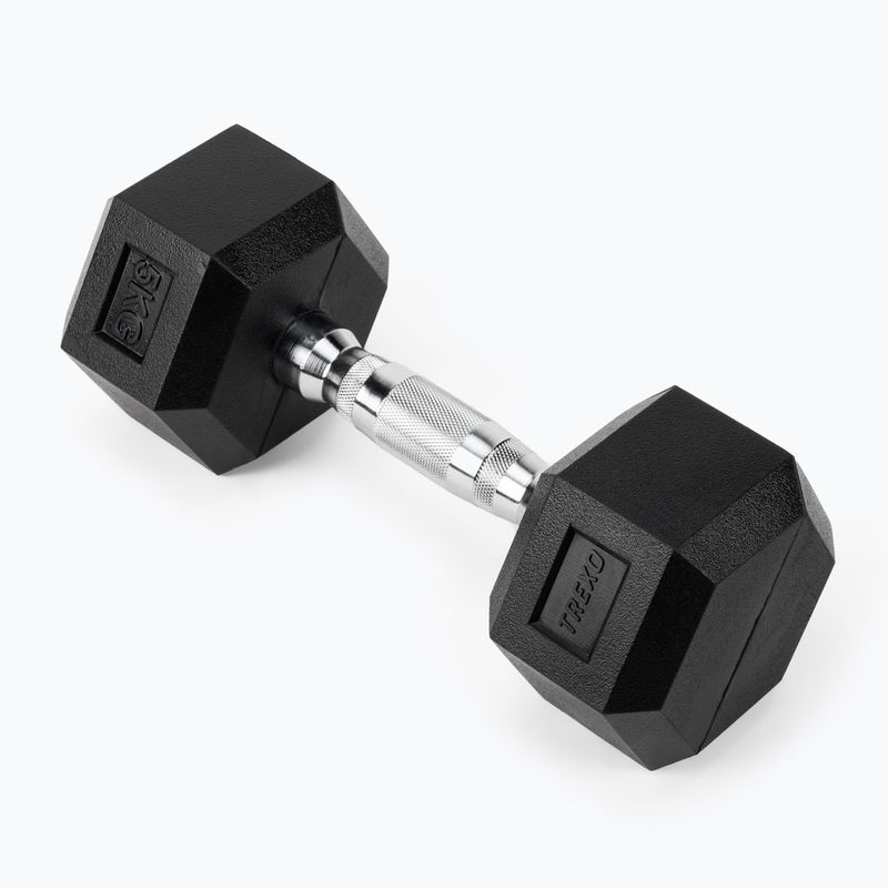 Pogumovaná činka XTREXO Hex HXD50 5 kg 3