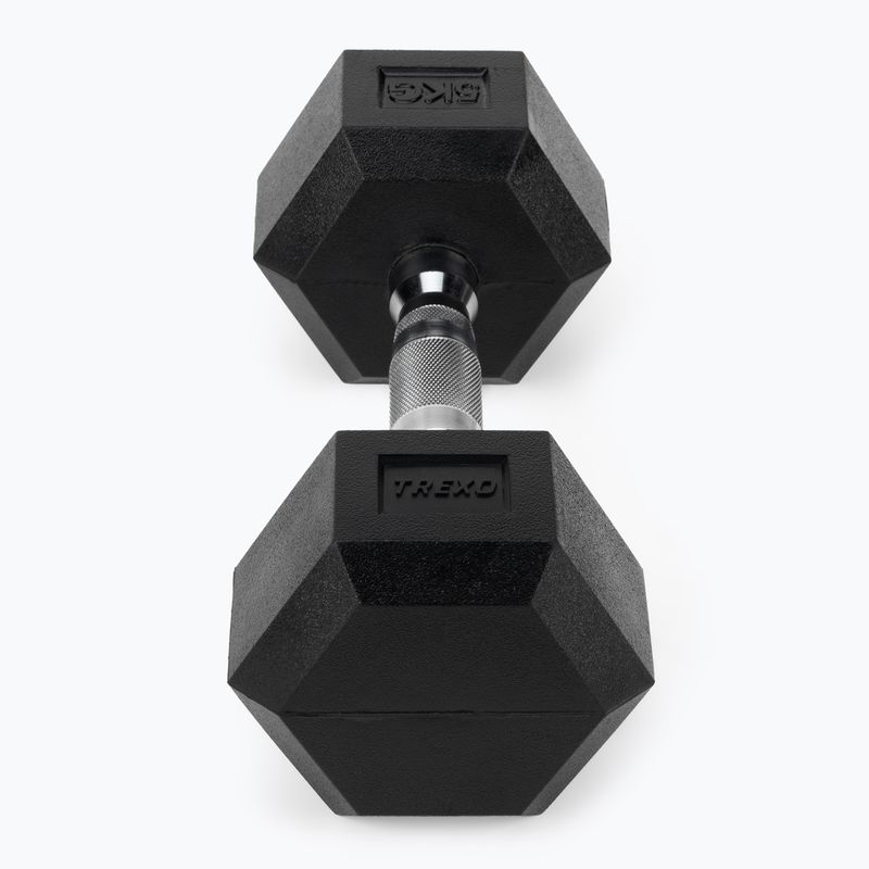 Pogumovaná činka XTREXO Hex HXD50 5 kg 4