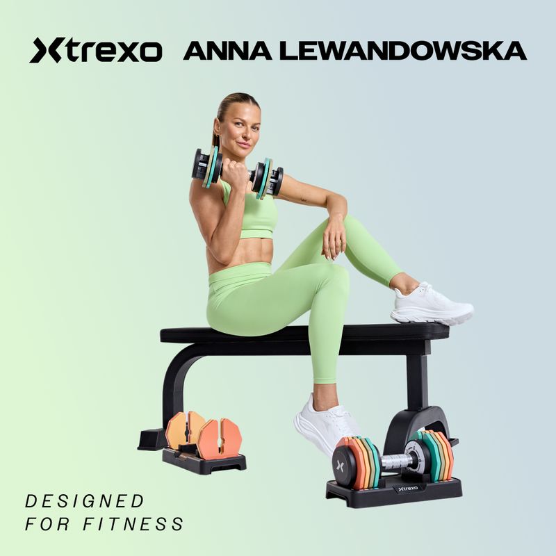 Nastavitelná činka XTREXO TXO-B4W003 18 kg black 2