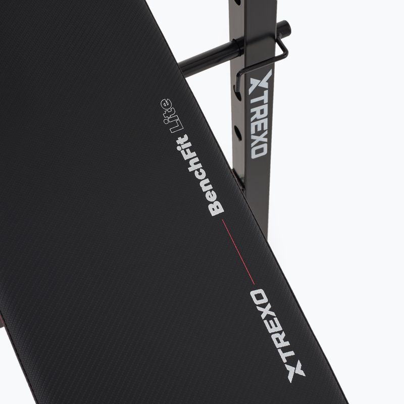 Posilovací lavice XTREXO BenchFit Lite se stojanem a činkou black 11