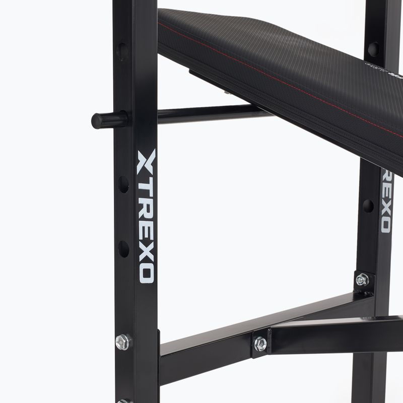 Posilovací lavice XTREXO BenchFit Lite se stojanem a činkou black 12