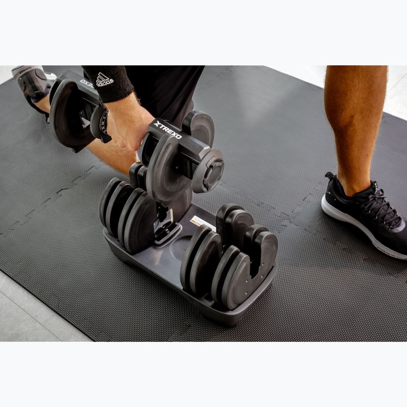 Nastavitelná činka XTREXO TXO-B4W001 40 kg black 7