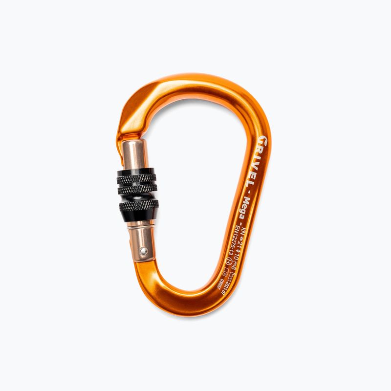 Karabina Grivel K6N Mega Screw Lock oranžová RSK6N 2